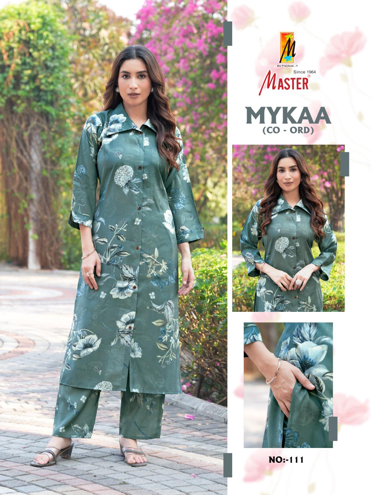 Mykaa By Master Chanderi Roman Printed Cord Set Suppliers In India